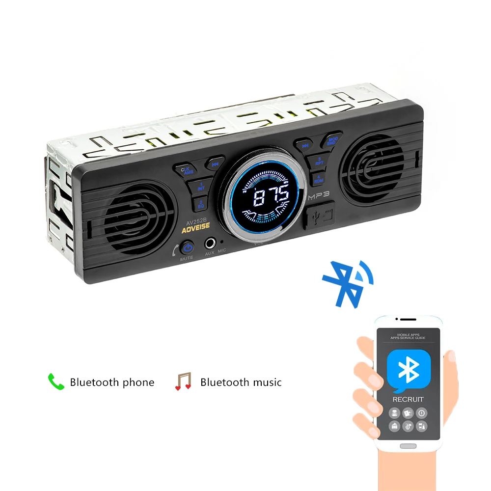 Hikity 1 Дин Радио 12V Bluetooth Авто Автомобильная электроника MP3 аудио плеер FM стерео