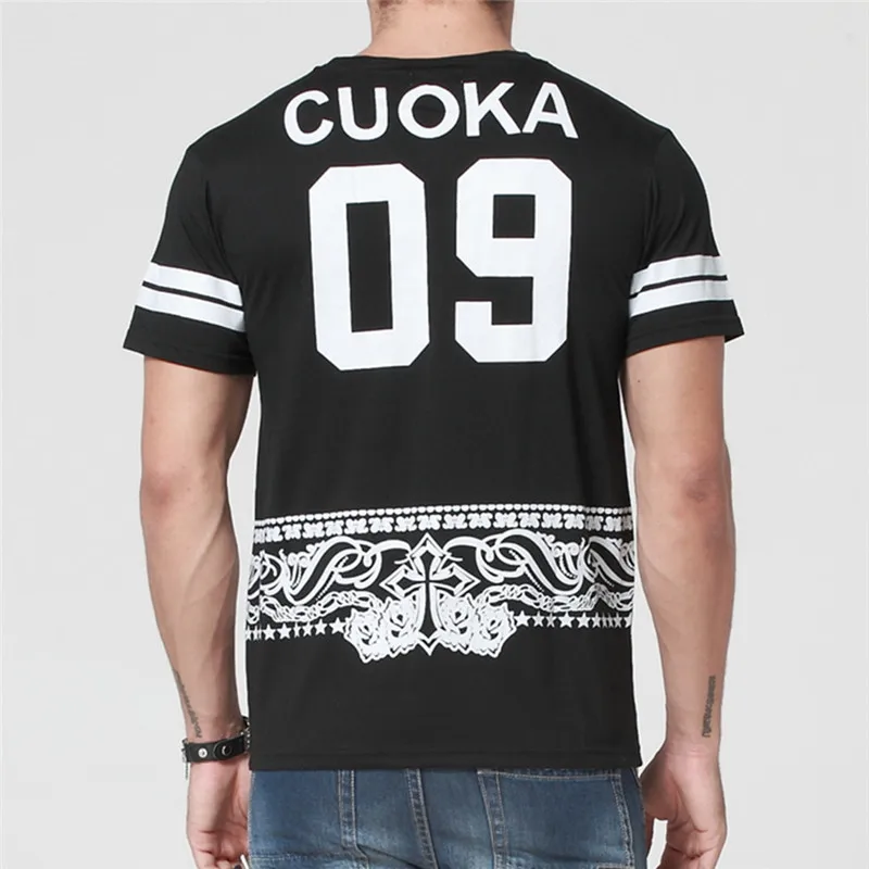 Cuoka бренд хип-хоп PYREX футболка 09 звезда печатных Для мужчин HBA кешью рок Футболки