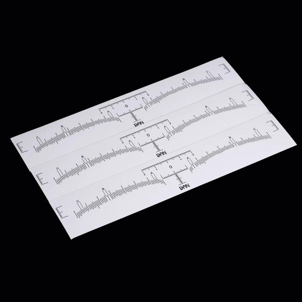 100 шт форма для бровей постоянное измерение одноразовая линейка стикер трафарет