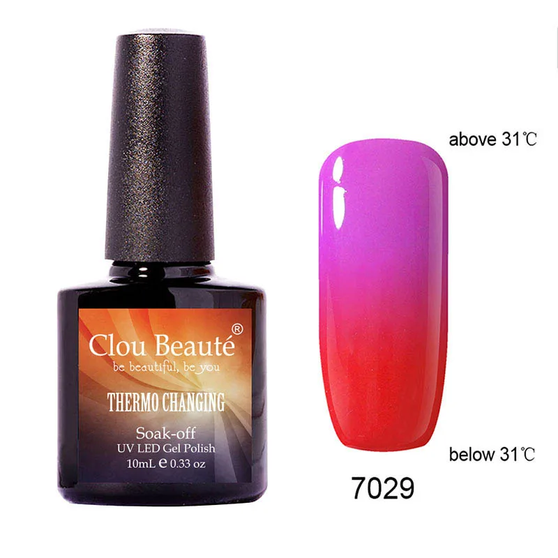 Выберите 1 цвет от 10 мл Clou Beaute 48 цветов Температура ногтей сменить гель лак цветная Косметика замочить УФ-гель для ногтей - Цвет: BIZCB7029
