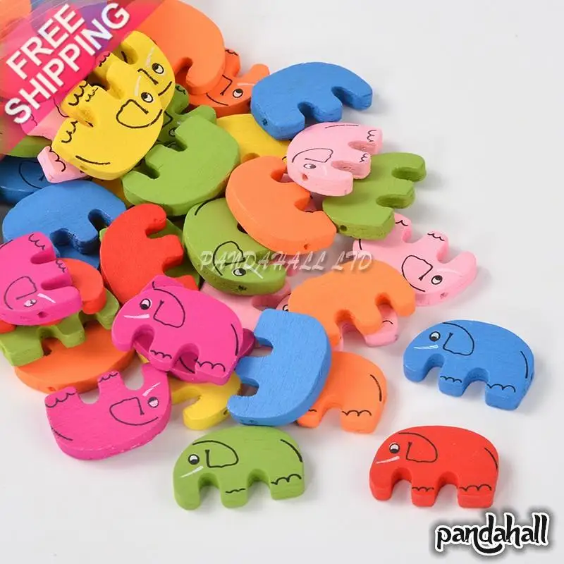 Деревянные бусины смешанных цветов прекрасные в виде животных ИДЕИ украшений