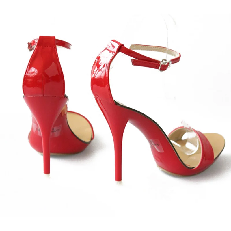 GENSHUO/женские босоножки ярких цветов Пикантные с ремешком на щиколотке Летние