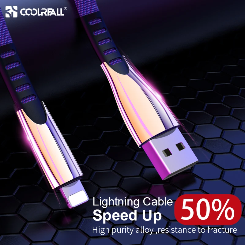 Coolreall 2.4A USB кабель для iPhone Xs Max Xr X 8 7 6 6s plus 5 5S iPad кабели для быстрой зарядки кабель для зарядки мобильного телефона