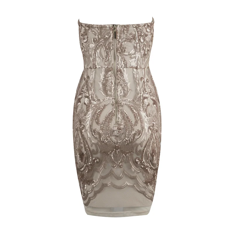 Женское вечернее Бандажное платье Beateen модное однотонное мини-платье без