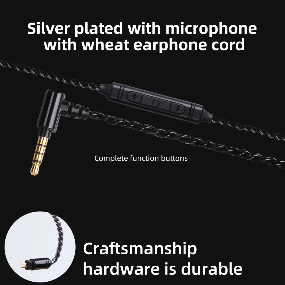 FDBRO Серебристые наушники MMCX A2DC 2Pin IE80 IM кабель 3,5 мм с микрофоном сменный провод для наушников SE215 SE425 SE535