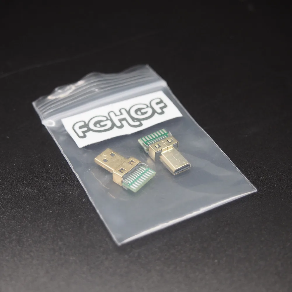 50 шт./лот позолоченный 19P MICRO HDMI D Тип штекер с печатной платой|micro hdmi|micro hdmi dmicro type d |