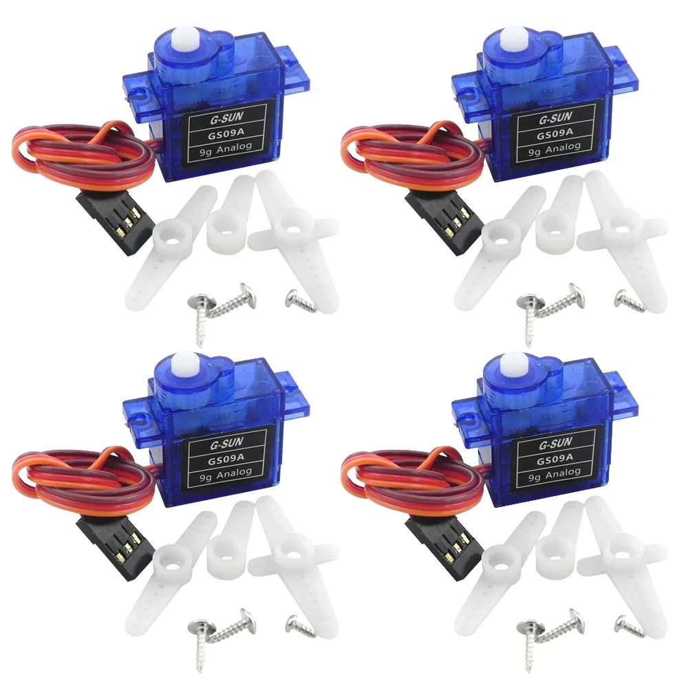 4 шт. RC SG90 9 г сервоприводы Мини Micro для Arduino совета 250 450 DIY Smart транспортное средство