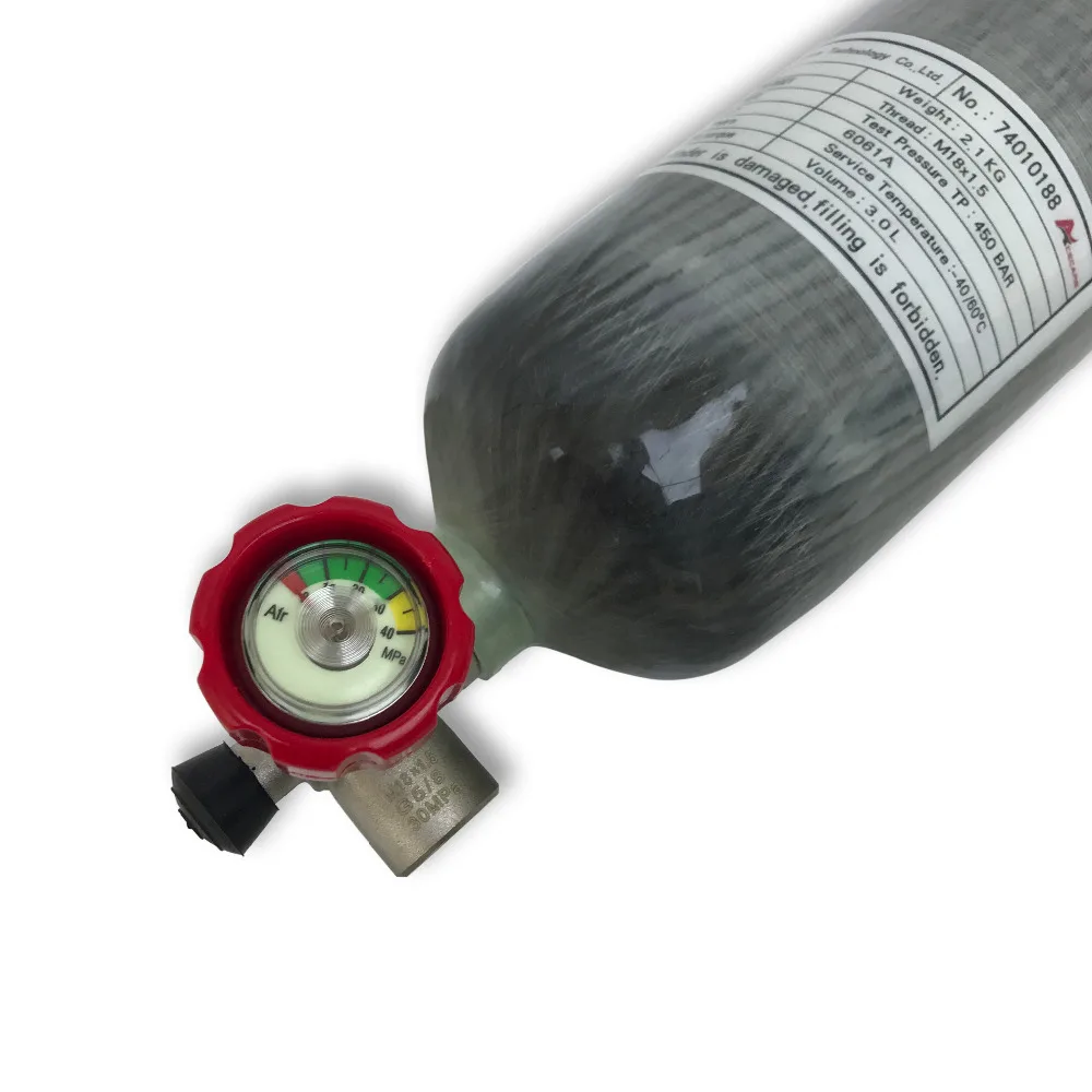 AC10311 цилиндр сжатого воздуха CE 3L 30MPa 4500Psi запас углеродного волокна Пейнтбольного