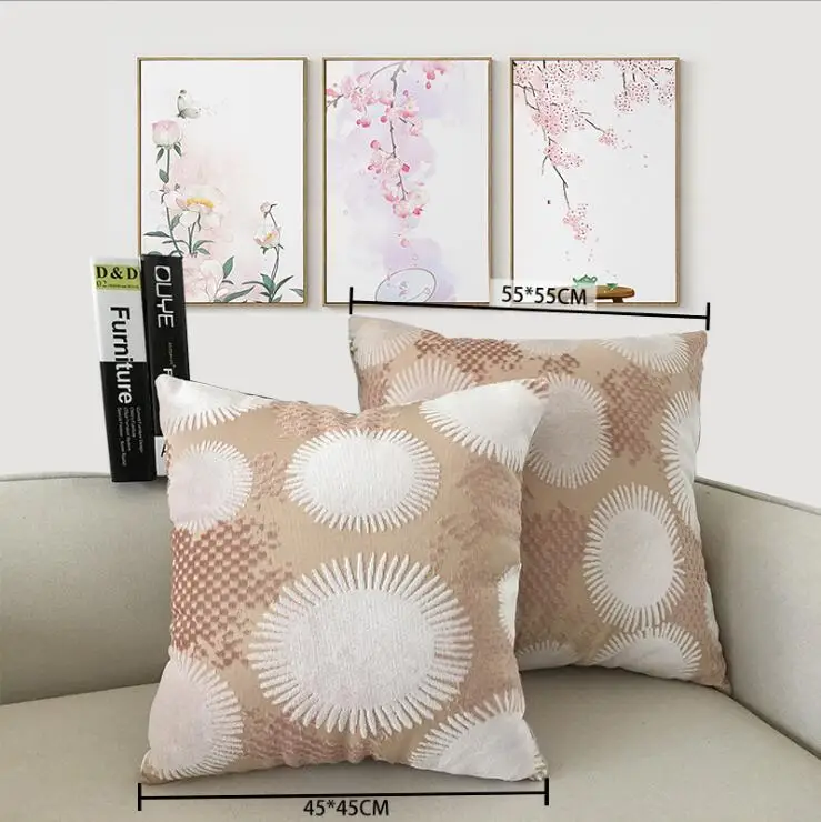 Beige Fyjafon 2 шт чехол для подушки, толстый декоративный чехол для подушки, синель, наволочки, коричневые наволочки Подушка, Чехол 45*45/55*55 - Цвет: Beige