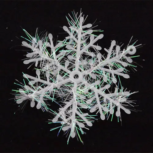 Hot 3PCS Set 3D White Snowflake Christmas Ornaments Xmas Tree Hanging Decoration | Дом и сад