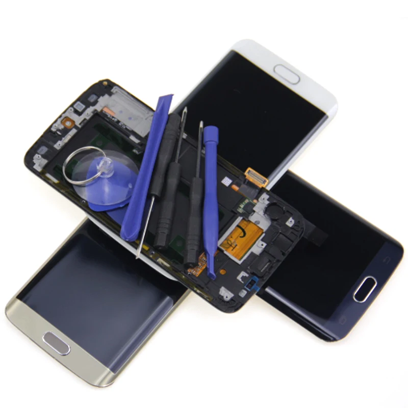 5 1 ''Супер AMOLED дисплей для SAMSUNG Galaxy S6 edge lcd G925 G925I G925F сенсорный экран дигитайзер +