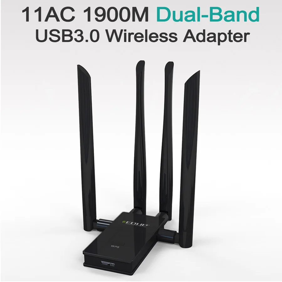 EDUP EP-AC1621 двухдиапазонный 1900 Мбит/с беспроводной USB Wifi адаптер с 5g антенной Wi-Fi приемник сетевая карта для ПК ноутбука