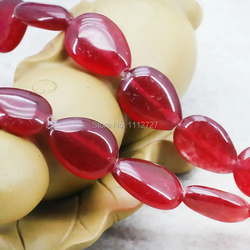 Аксессуары для рукоделия красный халцедон слезы капля свободные DIY бусины