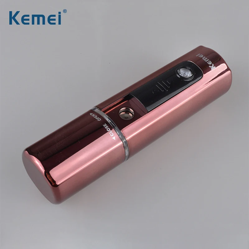 Kemei Ультразвуковой Nano Лица Пароход Handy Facial Spa Опрыскиватель 1 Час Быстрая Зарядка
