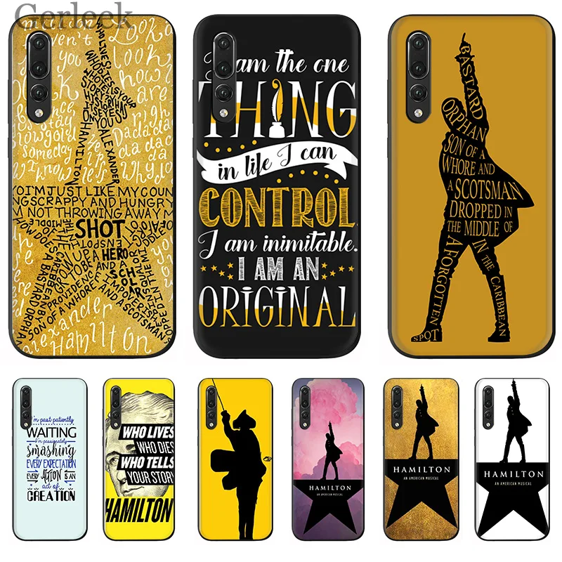 Чехол на мобильный телефон с музыкальной надписью Hamilton для Huawei P Smart P30 P8 P9 P10 P20 Lite