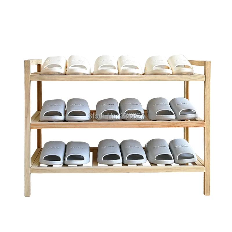 Многослойная полка для обуви из твердой древесины органайзер хранения