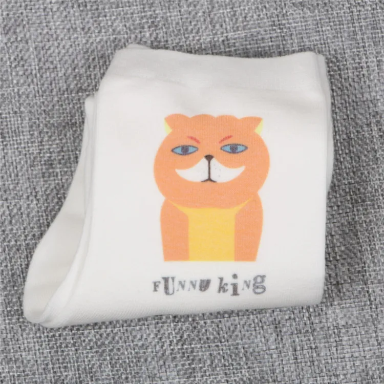 Для любителей кошек супер милые хлопковые носки белые удобные до лодыжки Kawaii