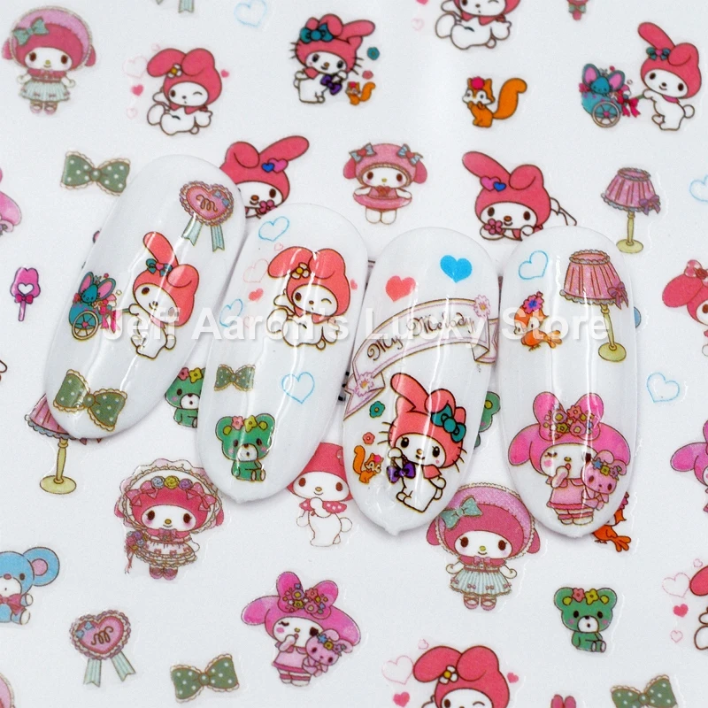 Самоклеящаяся наклейка для ногтей с персонажем мультфильма наклейки дизайна