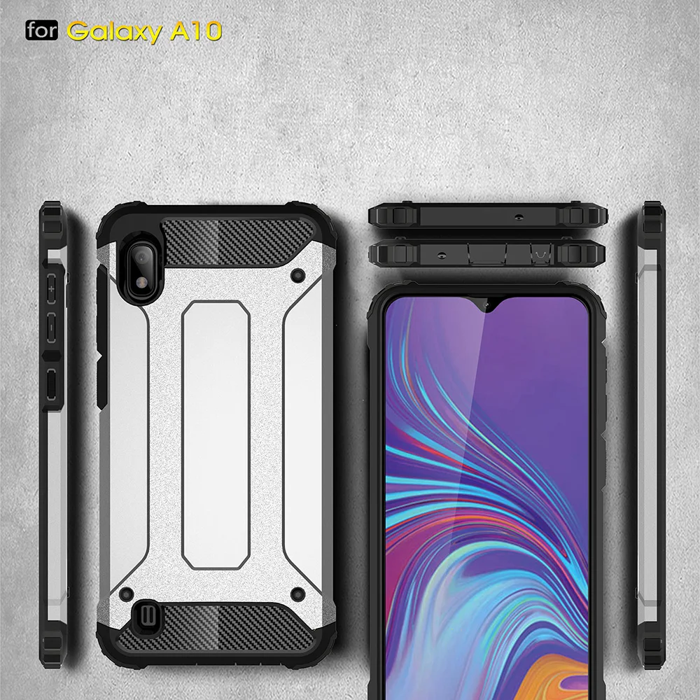 Жесткий чехол для Samsung Galaxy A10 противоударный Роскошный 2 в 1 чехлы телефонов ZGAR |