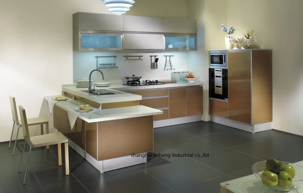 Современный глянцевый/лаковый кухонный шкаф (стандартный)|lacquer kitchen cabinet|kitchen