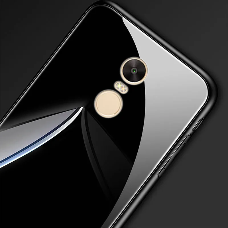 Yuetuo Оригинальный Роскошный Жесткий стеклянный зеркальный чехол для xiaomi redmi note 4 4x