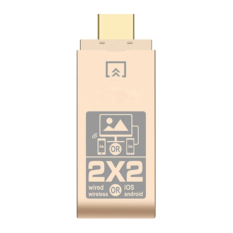Gold 24 ГГц двойная система Двойной режим HD tv беспроводной и провод HDMI адаптер 1080P беспроводной Wifi Дисплей ТВ ключ для iPhone XS Max X XR 8 7 - Цвет: Gold