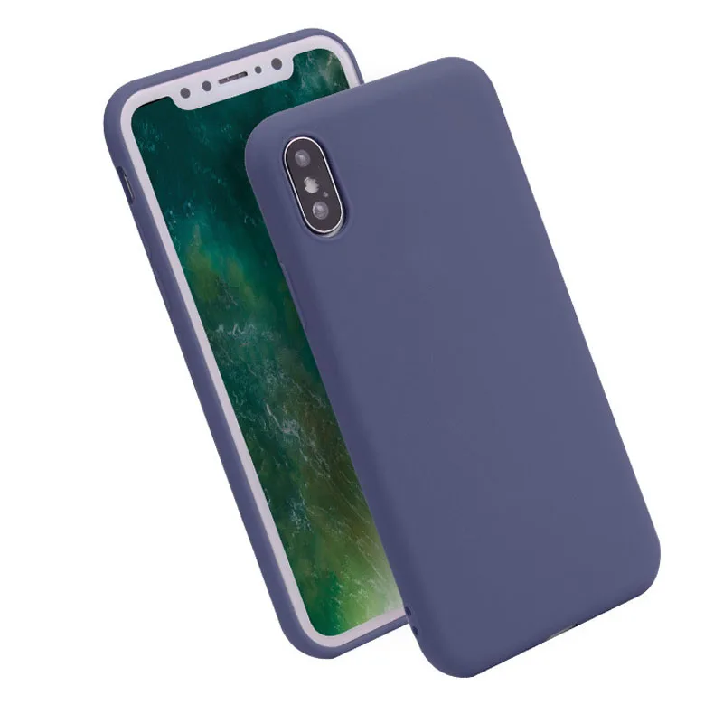 Простой чехол для iPhone X XR XS Max тонкий матовый жесткий из поликарбоната MAX 8 7 6 6S Plus