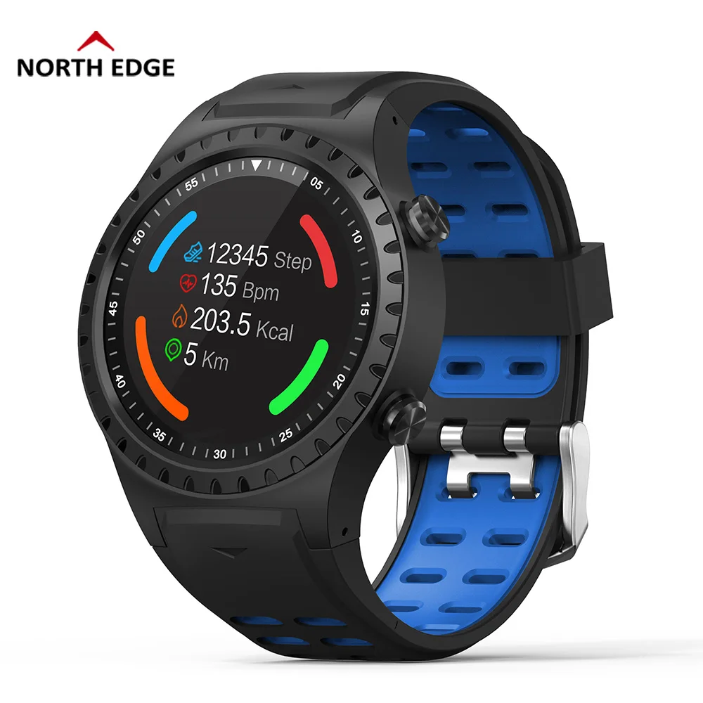 Умные часы North Edge для бега GPS Bluetooth звонки компас цифровые IP67 водонепроницаемые
