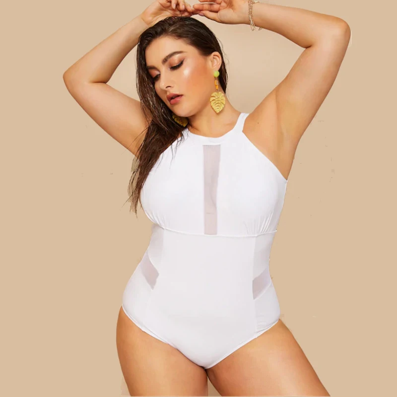 Ru Ya модные купальники большого размера 2019 женские сексуальные бикини Цельный