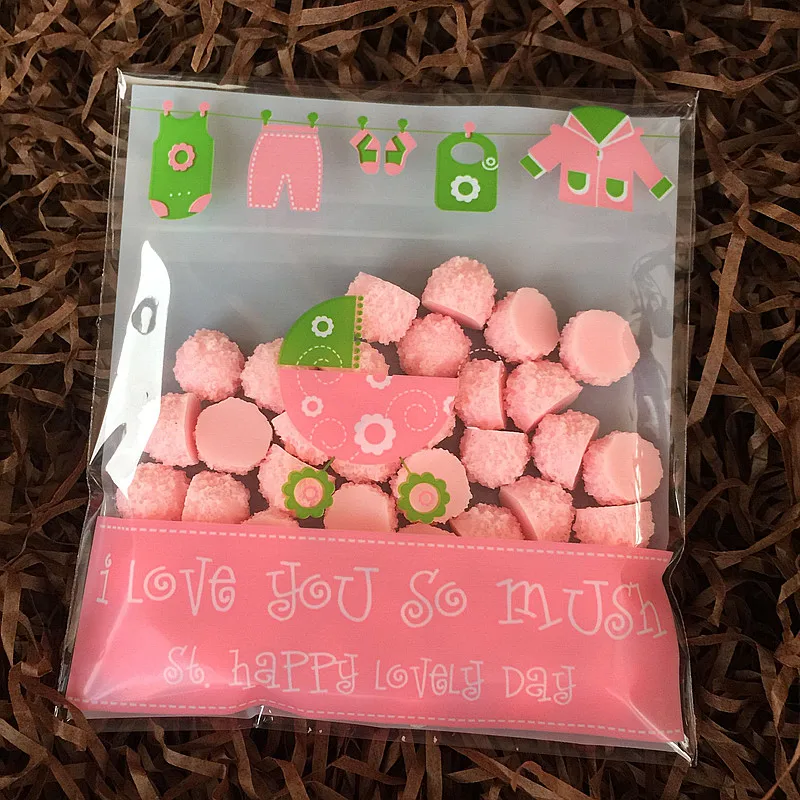 Donyamy 100 шт./лот Baby Shower вечерние свадьбы конфеты сумка десерт торт снэк-упаковка 10*10