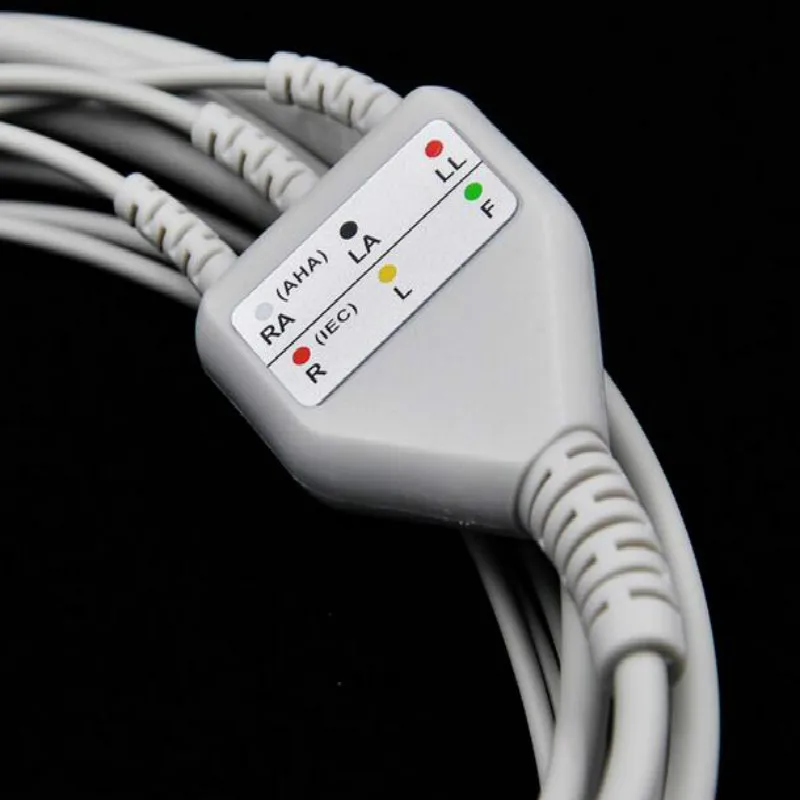 Бесплатная доставка цельный ЭКГ свинцовый провод 3 провода для Mindray Goldway Edan