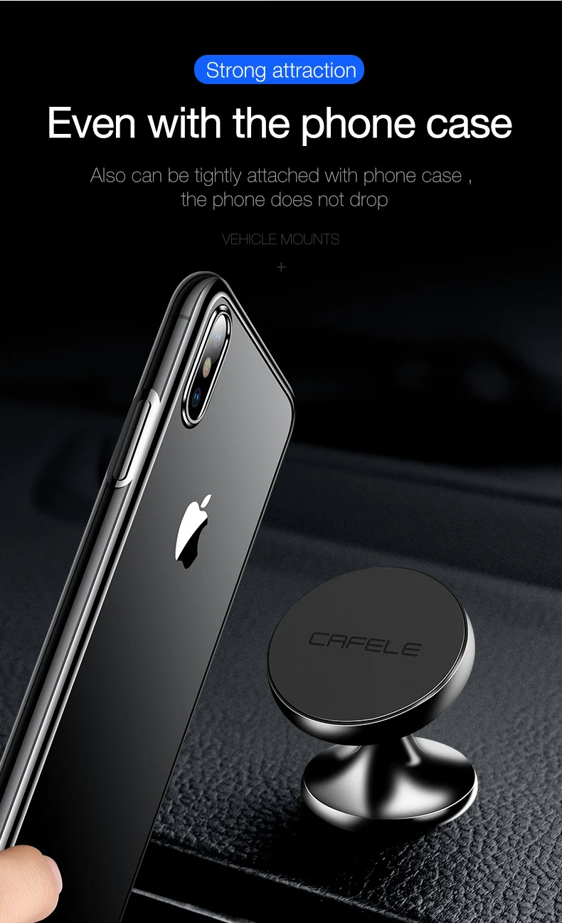 Cafele Универсальный магнитный автомобильный держатель для телефона для iPhone X Xs Max держатель на вентиляционное отверстие для мобильного телефона Поддержка смартфона Voiture