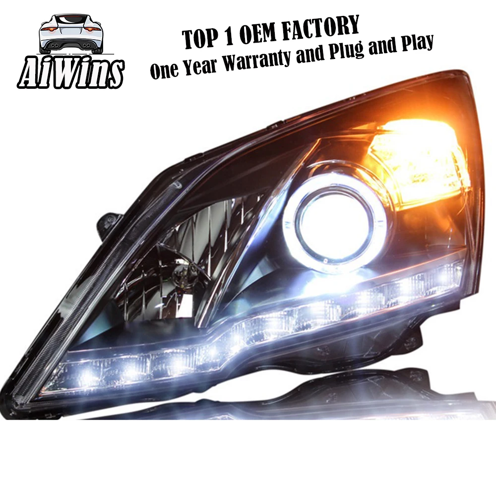AiwinsCar Стайлинг для Honda CRV головной светильник s 2007 2011 светодиодный Angel eye DRL передний