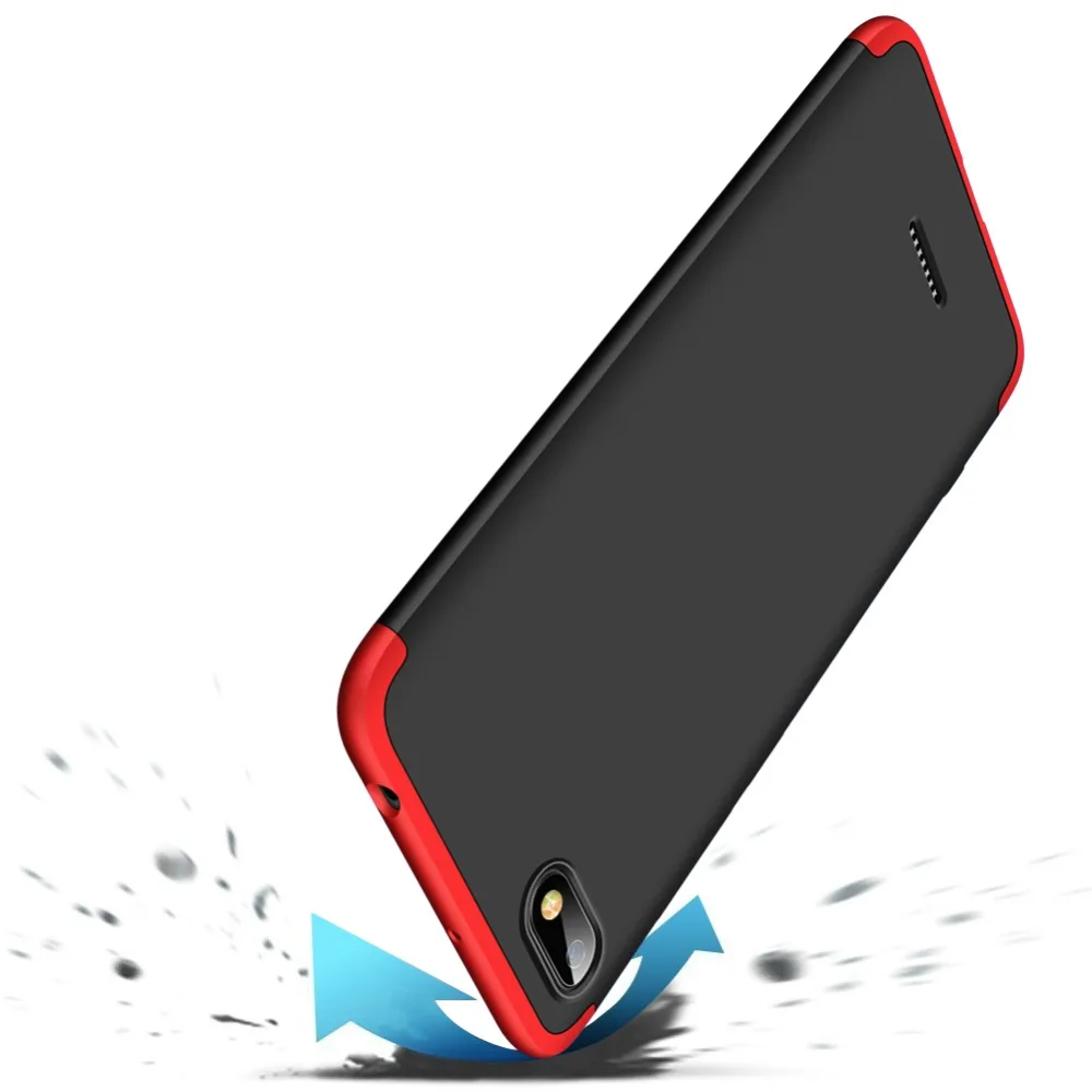 GKK 3 в 1 чехол для xiaomi redmi 6A 7A чехол 360 полная защита Тонкий Двойной Броня противоударный жесткий матовый чехол для Redmi 6A чехол Fundas