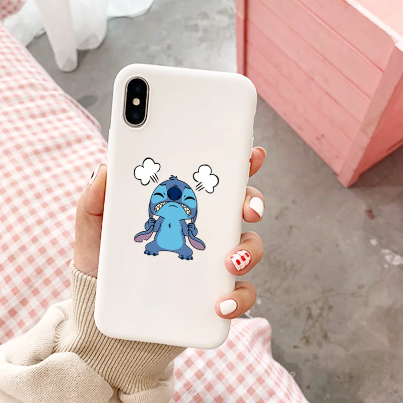 Силиконовый мягкий чехол для телефона Disneys Stitch для Apple IPhone X XR XS MAX 7 8 7 plus 6 6 S Plus 5 5S SE задняя крышка
