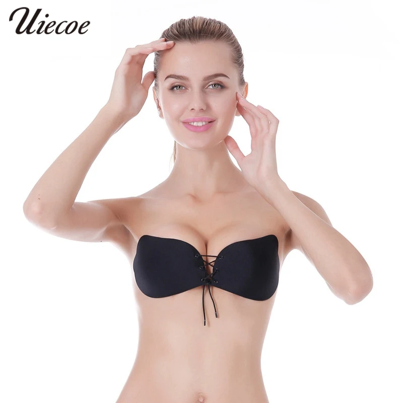 UIECOE Fly бюстгальтер невидимый самоклеящаяся с низким вырезом на спине без
