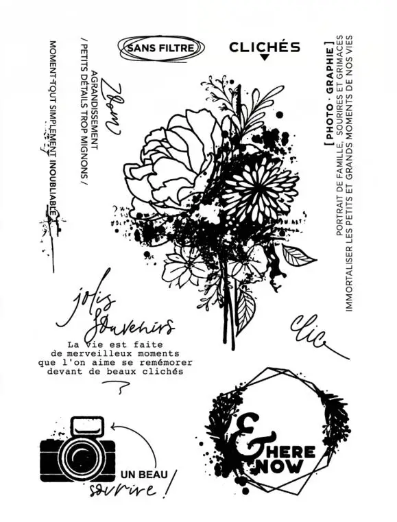 Французские слова прозрачный силиконовый штамп/печать для DIY