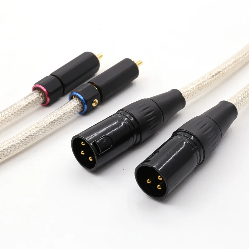 Новый посеребренный аудиокабель A26 с разъемом папа RCA XLR Hi Fi кабель|audio cable|hifi cable2rca