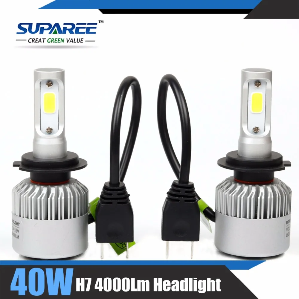 20 Вт H7 COB LED Фары Автомобиля Авто Лампы ПРИВЕЛО Комплект 4000LM 6000 К Лампочки H4 H8 H9 H11