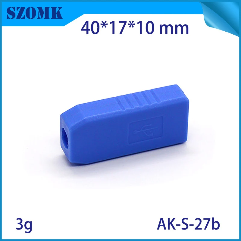 1 шт., 40*17*10 мм цветной usb Пластиковый корпус szomk Лидер продаж пластиковый чехол usb флэш-накопитель пластиковая коробка для электроники