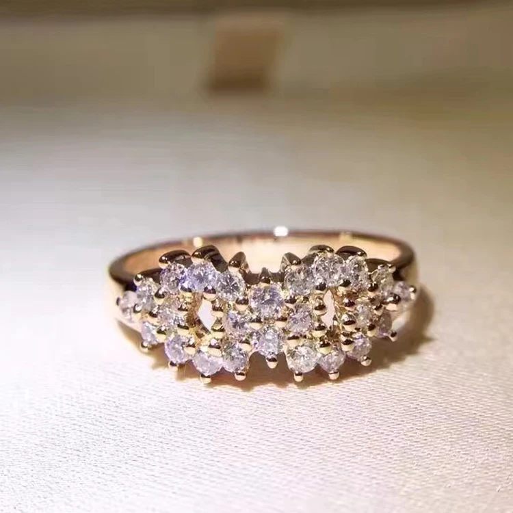 Обручальное кольцо с натуральным бриллиантом LASAMER 0.49CT 18 К розовое золото