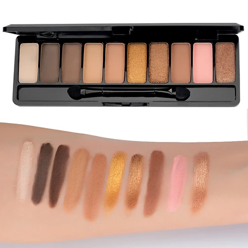 03 Eye Shadow Lameila Nude Pearl Shimmer&Matte Eyeshadow Palette 10 Color Nake Smoky Earth Orange Color Eye Shadow Pallete Set Eyes Makeup - Цвет: 03 Eye Shadow