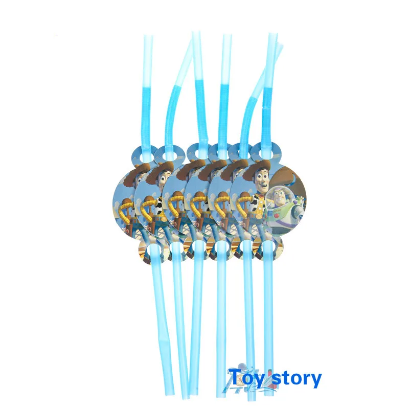 Замороженные Микки Минни фильм 12 шт./лот принадлежности для соломинок детей