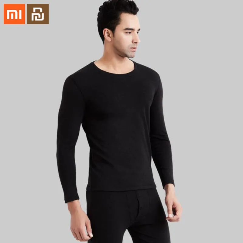 

The latest products xiaomi youpin men plus velvet thickening heating underwear sanding heat storage winter pajamas warm clothes