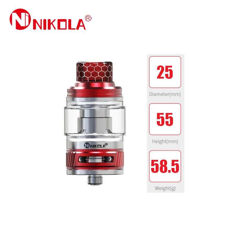 5 шт./лот Nicola Lapetus Vape Tank Sub Ohm 6 мл емкость электронные сигареты с 0.18ohm сетчатая