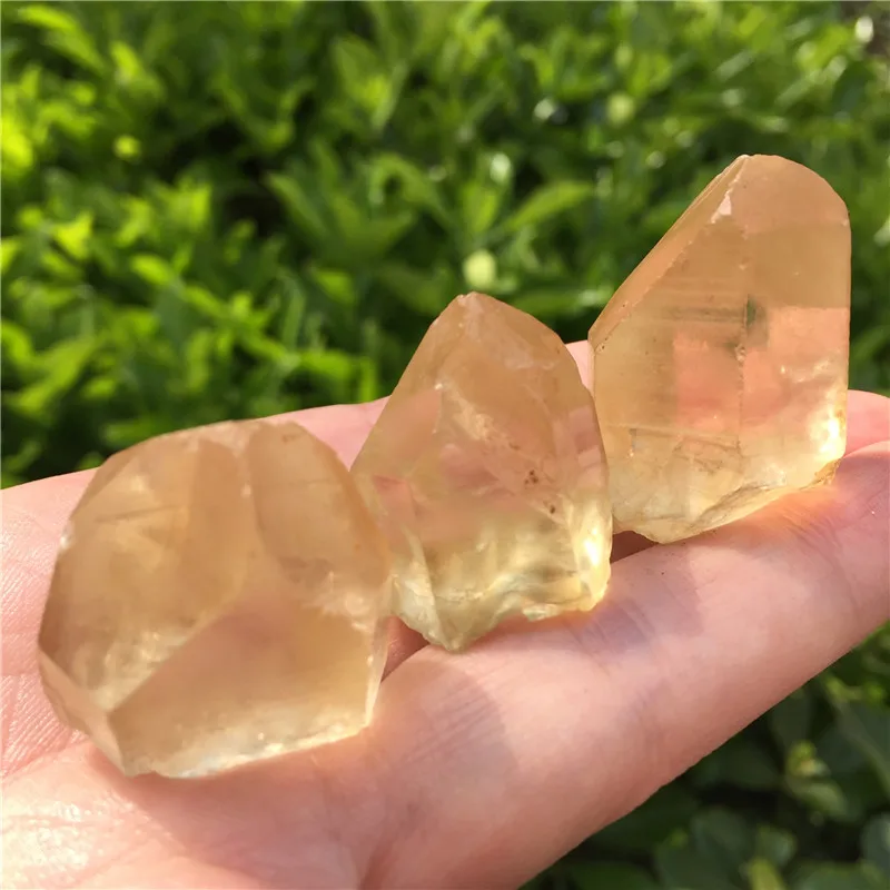 3 шт. натуральный цитрин кварцевый кристалл точечный камень необработанный