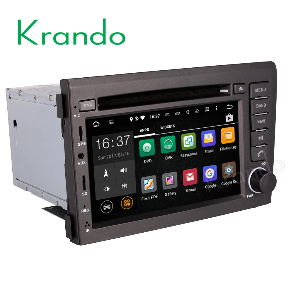 Krando Android 7,1 автомобильный Радио dvd мультимедиа для volvo s60 v70 XC70 2001 2002 2003 2004 gps навигационная система wifi 3g BT dab