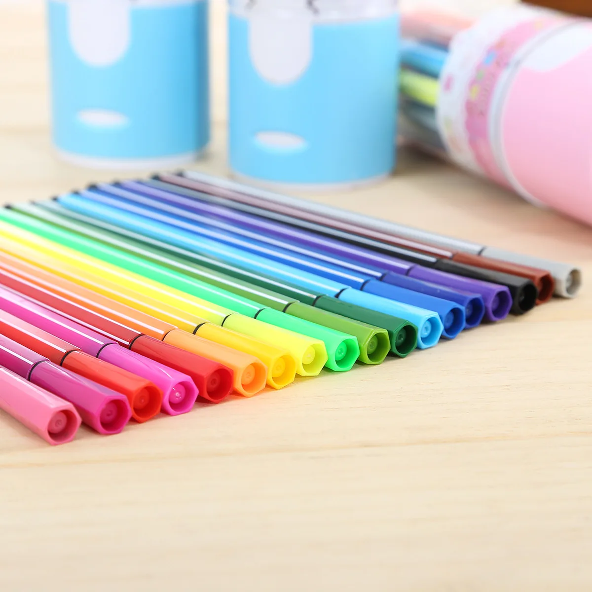18 цветов Crayon фломастеры милые животные кролик можно мыть водой масляные краски, кисть товары для школьников набор кистей искусства