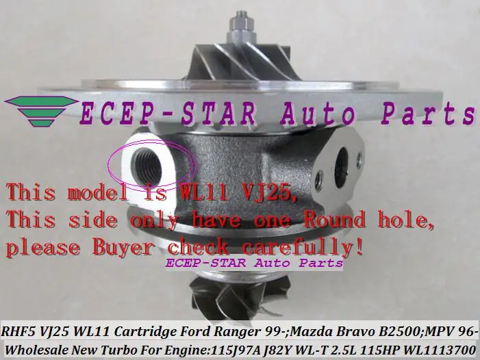 Турбокомпрессор RHF5 VJ25 WL11 WL111370 VB430012 для FORD Ranger MAZDA Bravo B2500 MPV J97A J82Y 2 л 1 шт. турбо