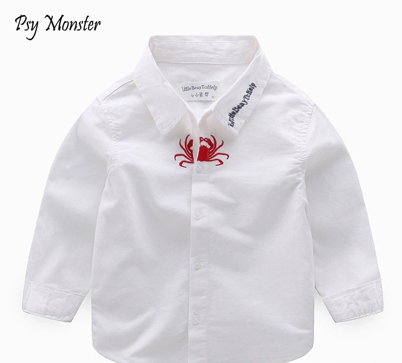 Детские Формальные Рубашки детские школьные блузки рубашки с длинными рукавами